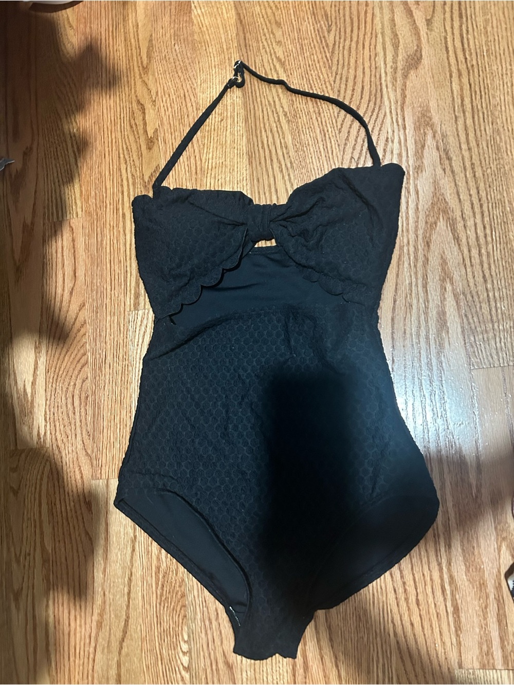 kate spade Black One-Piece Swimsuit with Bow Detail
